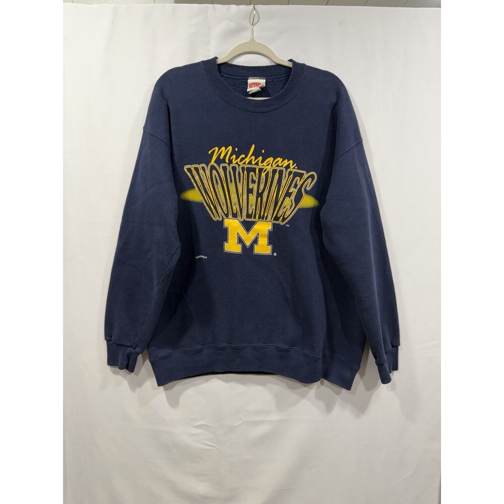 Vtg 90’s Michigan Wolverines Crewneck XL Nutmeg Made In USA Retro